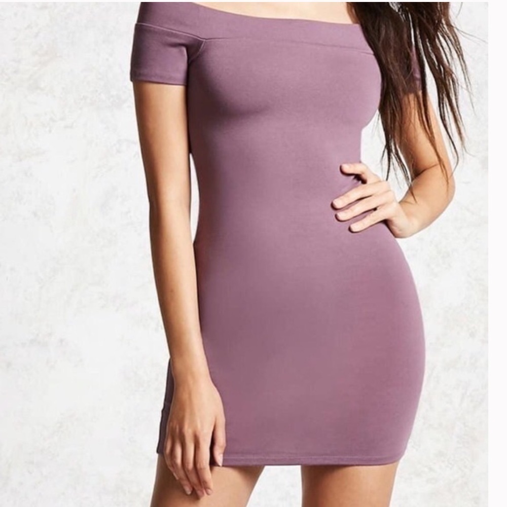 New! Forever 21 off the shoulder body con dress - Picture 1 of 10
